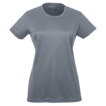 UltraClub Women's Charcoal Cool & Dry Sport Performance Interlock T-Shirt