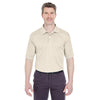 UltraClub Men's Stone Cool & Dry Sport Performance Interlock Polo