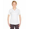 UltraClub Women's White Cool & Dry Sport Performance Interlock Polo