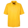 UltraClub Men's Gold Cool & Dry Stain-Release Performance Polo