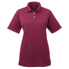 UltraClub Women's Maroon Cool & Dry Stain-Release Performance Polo