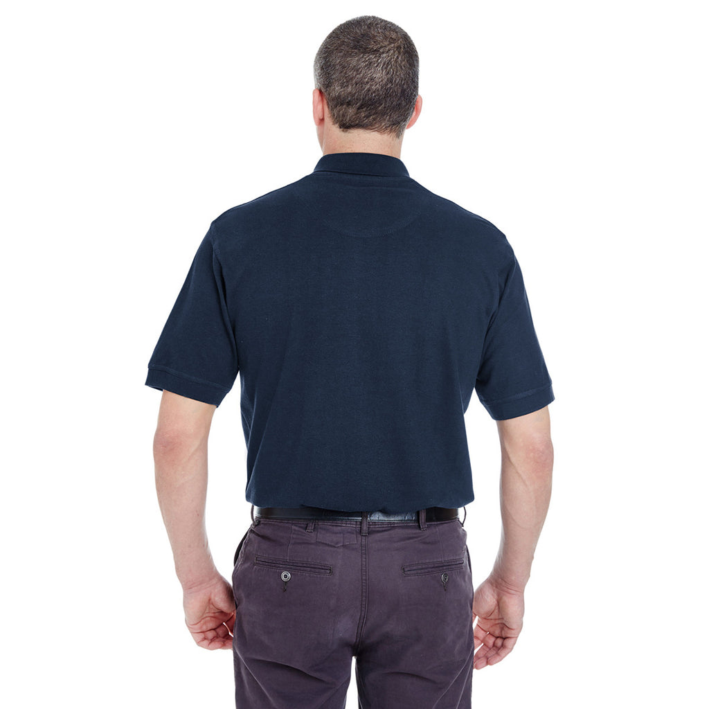 UltraClub Men's Navy Classic Pique Polo