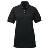 UltraClub Women's Black Whisper Pique Polo