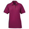 UltraClub Women's Wine Whisper Pique Polo