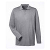 UltraClub Men's Charcoal Heather Cool & Dry Heathered Performance Quarter-Zip