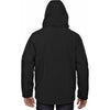 North End Men's Black Glacier Insulated Three-Layer Jacket with Detachable Hood