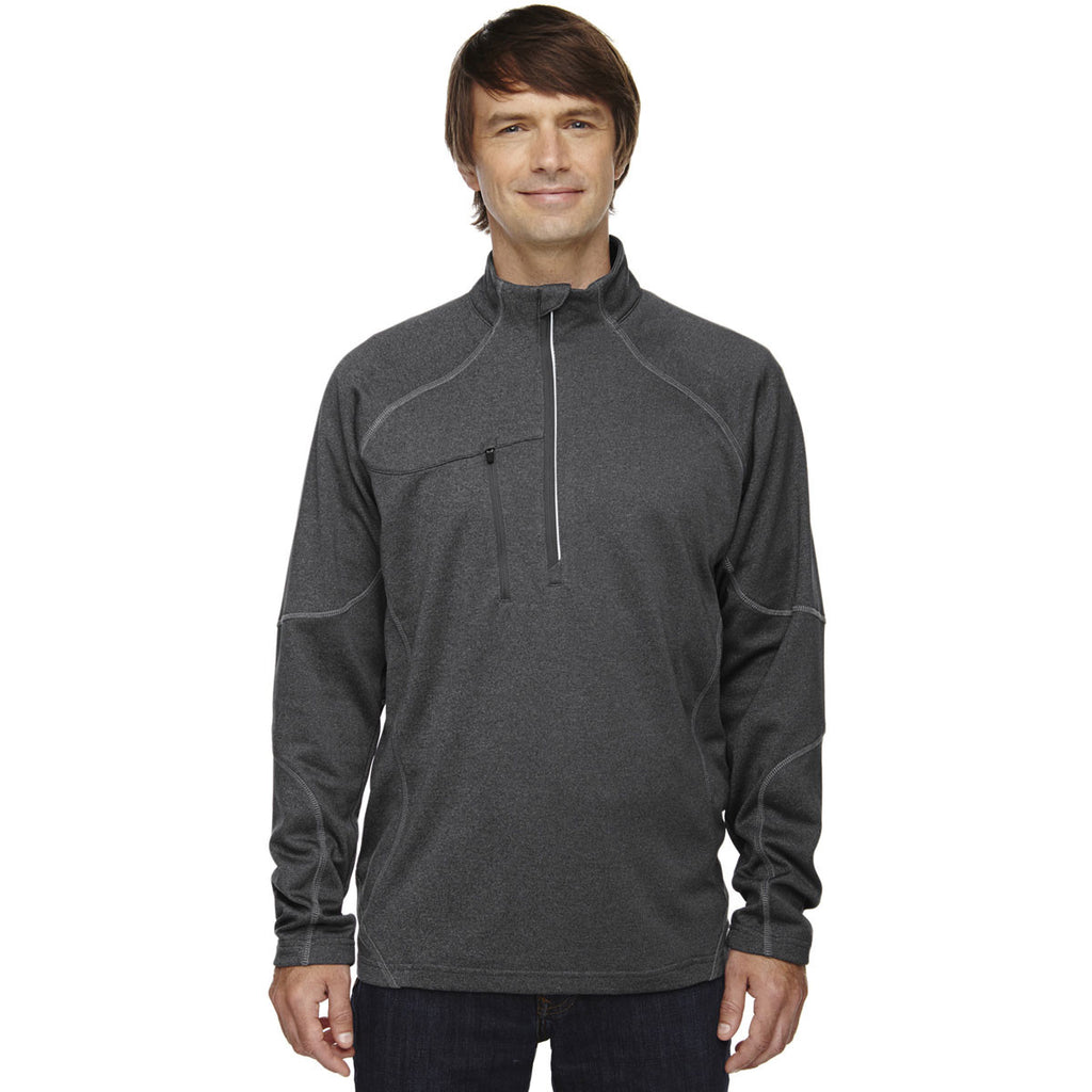 North End Men's Carbon Heather Catalyst Performance Half-Zip