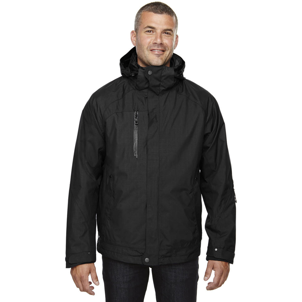 North End Men's Black Caprice 3-In-1 Jacket with Soft Shell Liner