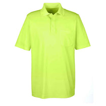 Core 365 Men's Safety Yellow Origin Performance Pique Polo with Pocket