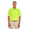 Core 365 Men's Safety Yellow Origin Performance Pique Polo with Pocket