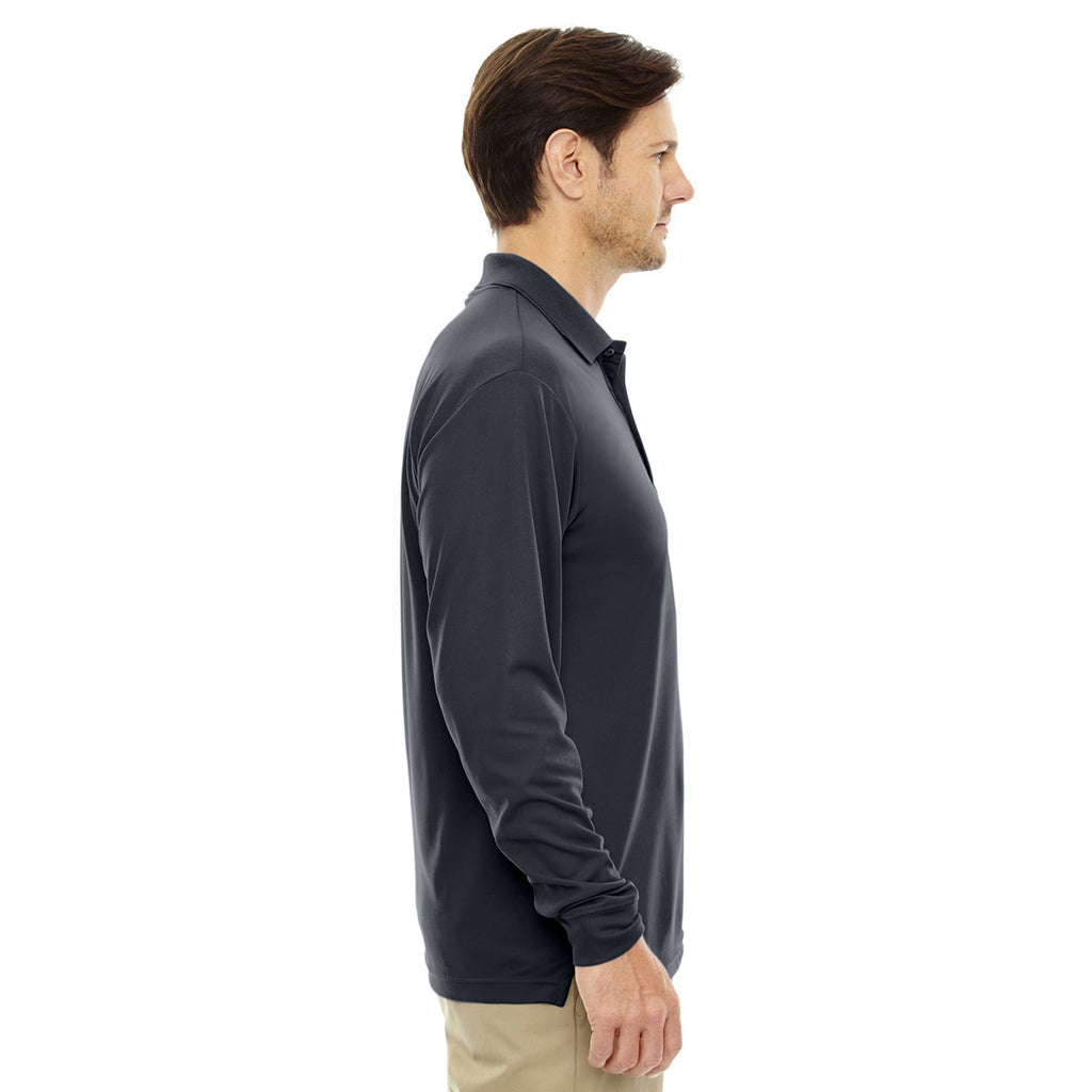 Core 365 Men's Carbon Pinnacle Performance Long-Sleeve Pique Polo