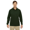 Core 365 Men's Forest Green Pinnacle Performance Long-Sleeve Pique Polo