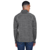 North End Men's Carbon/Black Flux Melange Bonded Fleece Jacket