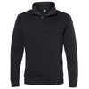 J. America Men's Black Quilted Snap Pullover