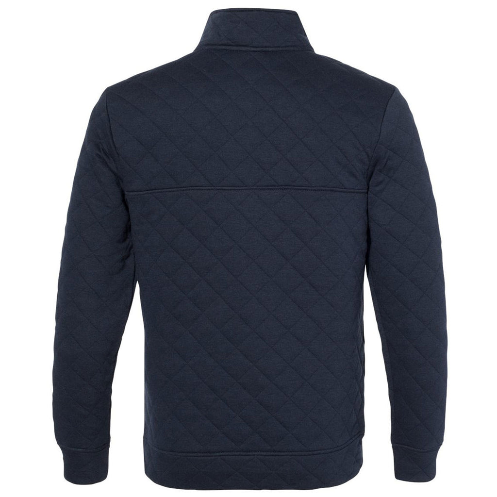 J. America Men's Navy Quilted Snap Pullover