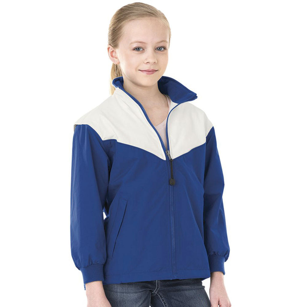 Charles River Youth Royal/White Championship Jacket