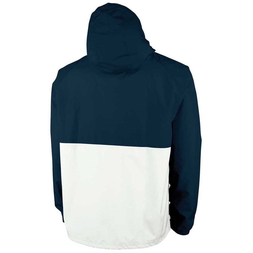 Charles River Unisex Navy/White Color Blocked Pack-N-Go Pullover