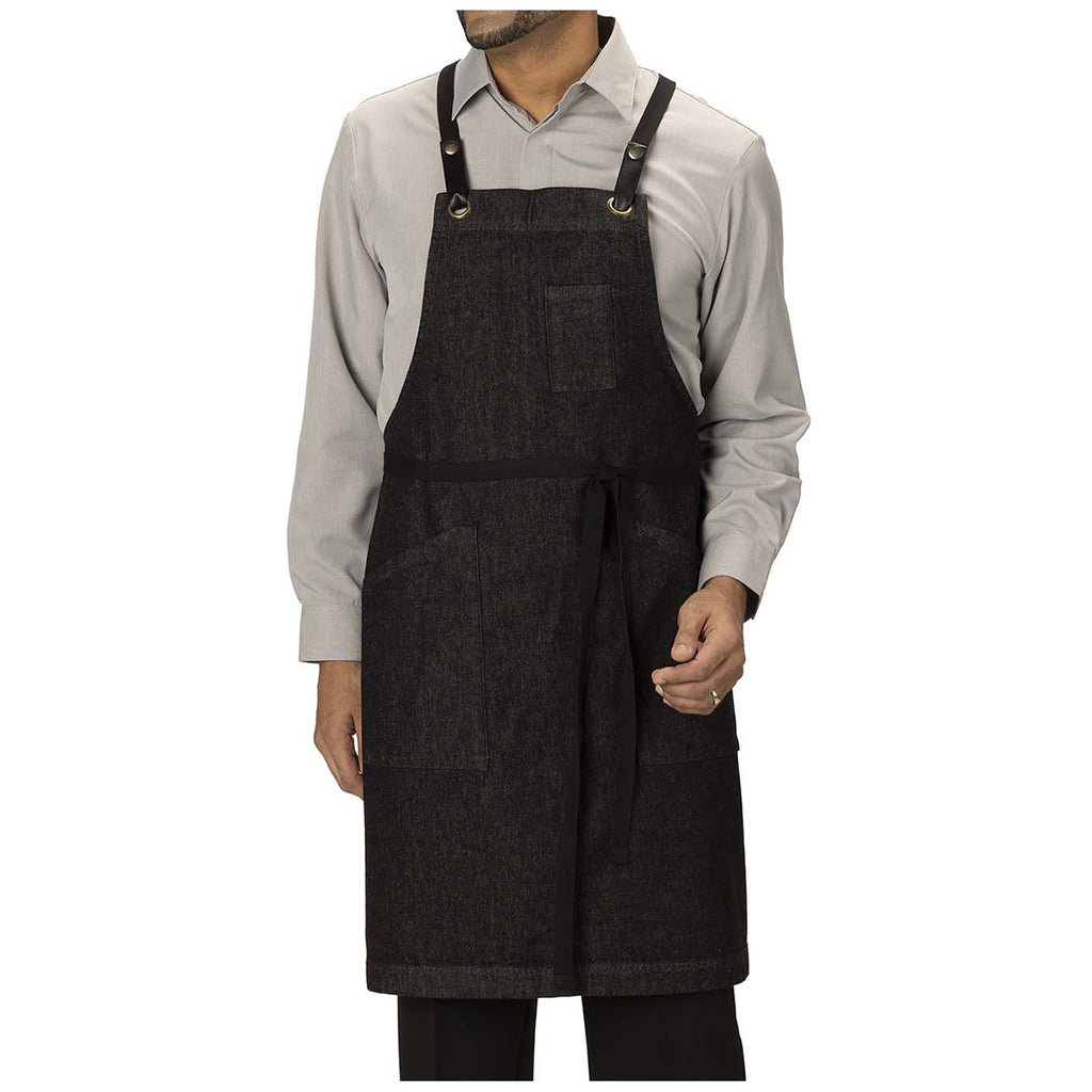 Edwards Black Denim 3-Pocket Denim Bib Apron