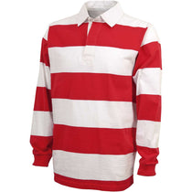 Charles River Men's Red/White Classic Rugby Shirt