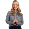 Next Level Women's Heather Grey Laguna Suede Hoodie