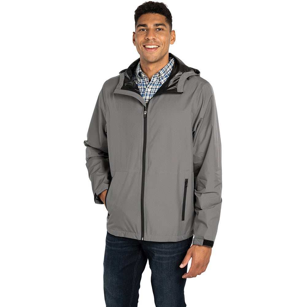 Charles River Men's Grey Atlantic Rain Shell Jacket