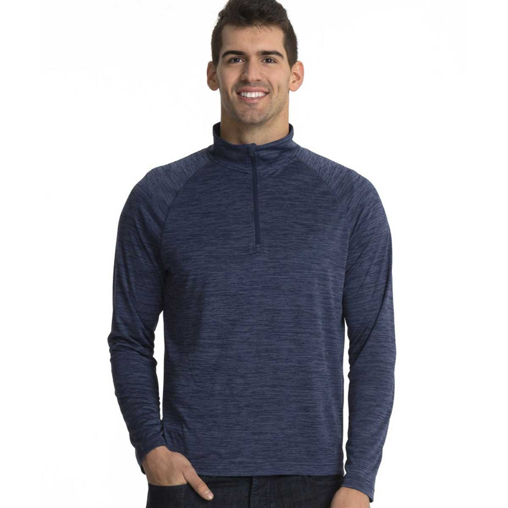 Charles River Men's Navy Space Dye Performance Pullover