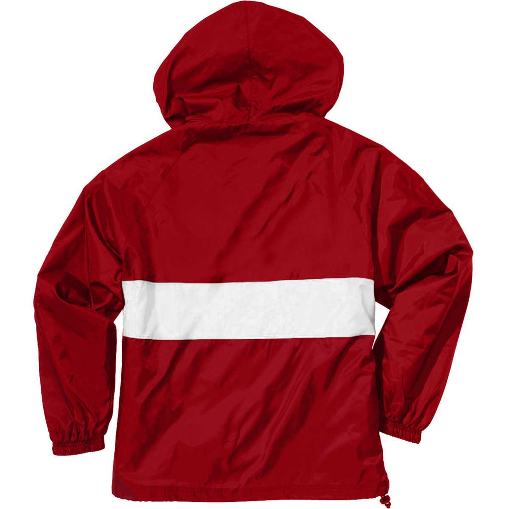 Charles River Unisex Red/White Classic Charles River Striped Pullover