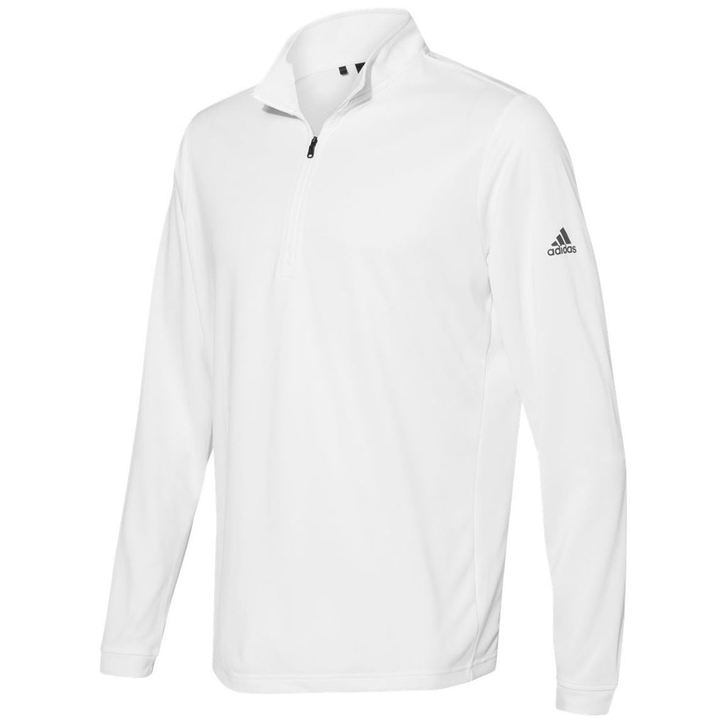 adidas Men's White Lightweight Quarter Zip