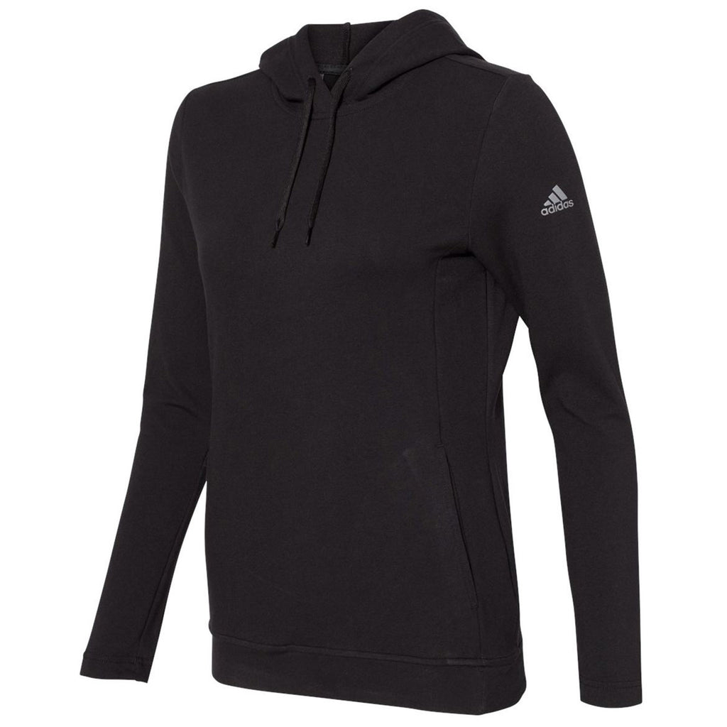 adidas Women's Black Lightweight Hooded Sweatshirt