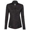 adidas Women's Black Melange Lightweight Quarter Zip