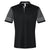 adidas Men's Black/Grey Three Striped Sleeve Sport Shirt