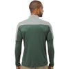 adidas Men's Green Oxide/Grey Three Melange Lightweight Quarter Zip Pullover