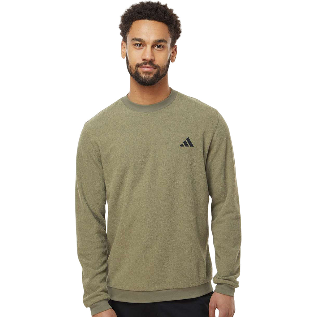 Adidas Men's Olive Strata Crewneck Sweatshirt