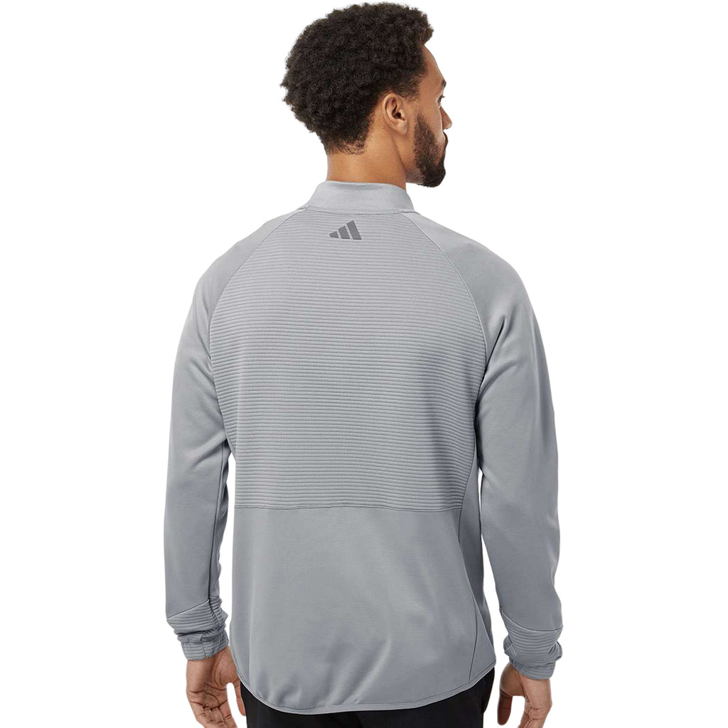 Adidas Men's Grey Three Quarter Zip Pullover