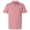 Adidas Men's Pink Strata Melange Blend Polo