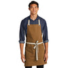 Port Authority Duck Brown/Stone Canvas Full-Length Two-Pocket Apron