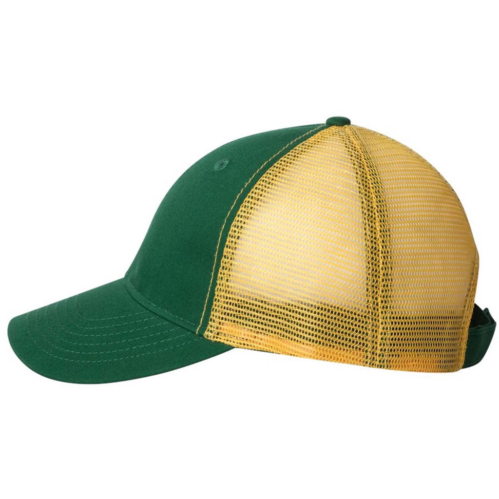 Sportsman Dark Green/Gold The Duke Washed Trucker Cap