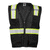 ML Kishigo Men's Black Mesh Enhanced Visibility Multi-Pocket Vest