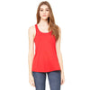 Bella + Canvas Women's Red Flowy Racerback Tank