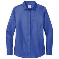 Brooks Brothers Women's Cobalt Blue Wrinkle-Free Stretch Nailhead Shirt