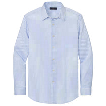 Brooks Brothers Men's Newport Blue/Pearl Pink Fine Check Tech Stretch Patterned Shirt