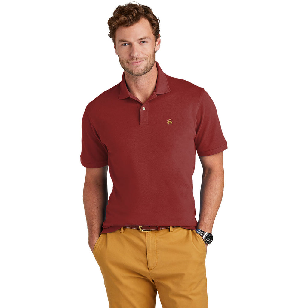 Brooks Brothers Men's Rich Red Pima Cotton Pique Polo