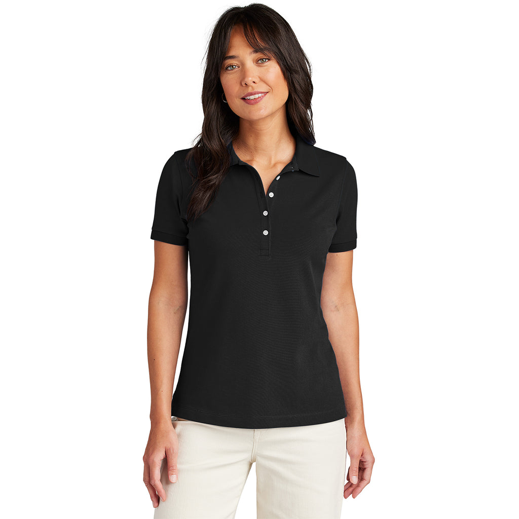 Brooks Brothers Women's Deep Black Pima Cotton Pique Polo