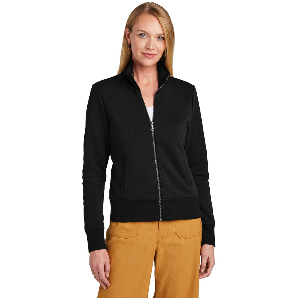 Brooks Brothers Women's Deep Black Double-Knit Full Zip