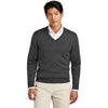 Brooks Brothers Men's Windsor Grey Heather Washable Merino V-Neck Sweater