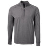 Cutter & Buck Men's Black Heather Adapt Eco Knit Heather Tall Quarter Zip