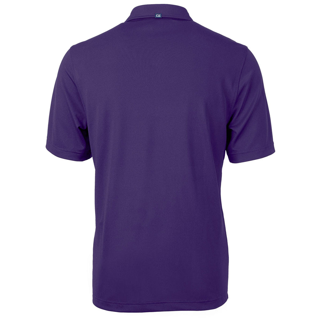 Cutter & Buck Men's College Purple Virtue Eco Pique Recycled Tall Polo