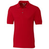 Cutter & Buck Men's Red Tall DryTec Short Sleeve Advantage Polo