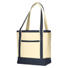 Port Authority Natural/Navy Medium Cotton Canvas Boat Tote