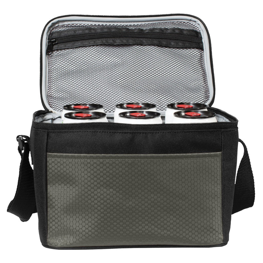 Port Authority Grey/Black 6-Can Cube Cooler